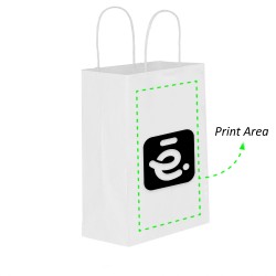 Printed Paper Bag White