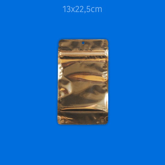 Transparent Gold Metalized Doypack 100 pcs